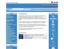 Tablet Screenshot of bayermusicgroup.de